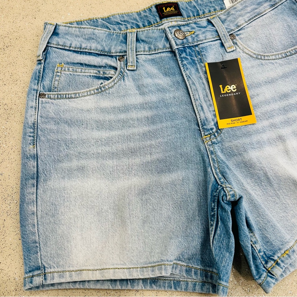 Lee Legendary New Love Denim Shorts Mid Rise Women’s Size 10 Medium, 5” Inseam - Picture 9 of 15